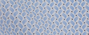 White Blue Abstract Design Print Broadcloth