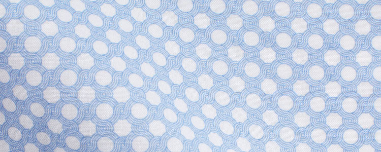 Blue Swirls and Circles Print Broadcloth