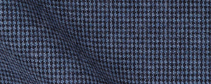 Blue Heathered Brushed Twill Micro Houndstooth