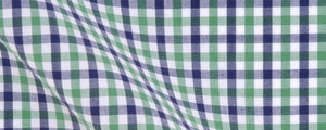 Green/Navy Mini Gingham Broadcloth