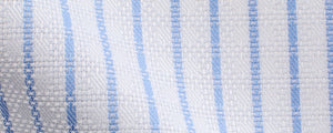 White/Blue Stripe Satin Dobby | 90/2