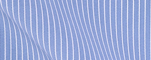 Blue Reverse Border Stripe Two Ply Broadcloth