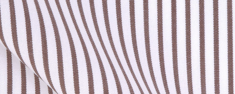 Brown Classic Stripe Two Ply Broadcloth