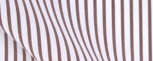 Brown Classic Stripe Two Ply Broadcloth