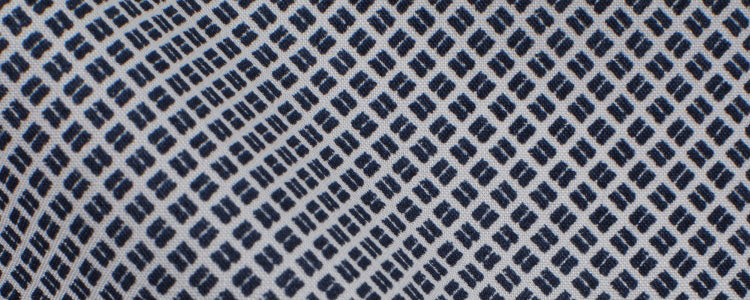 Navy/White Abstract Diamonds Print Broadcloth