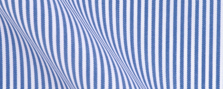 French Blue Traditional Stripe Broadcloth | 120/2