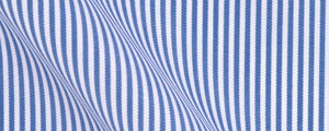 French Blue Traditional Stripe Broadcloth | 120/2