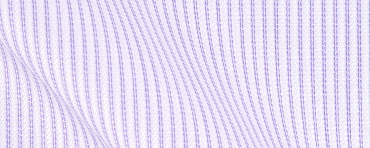 White/Lavender Satin Stripe | 120/2