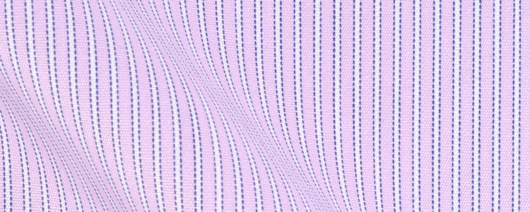 Pink Reverse Border Stripe Two Ply Broadcloth