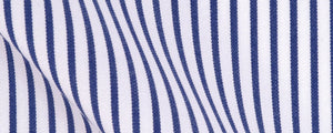 Navy Classic Stripe Two Ply Broadcloth