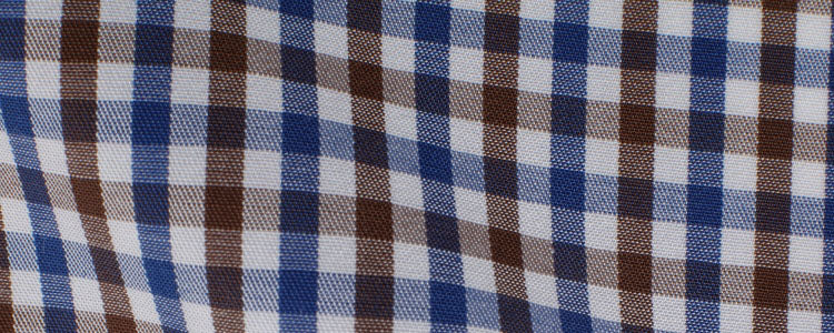 Brown/Blue/White Gingham