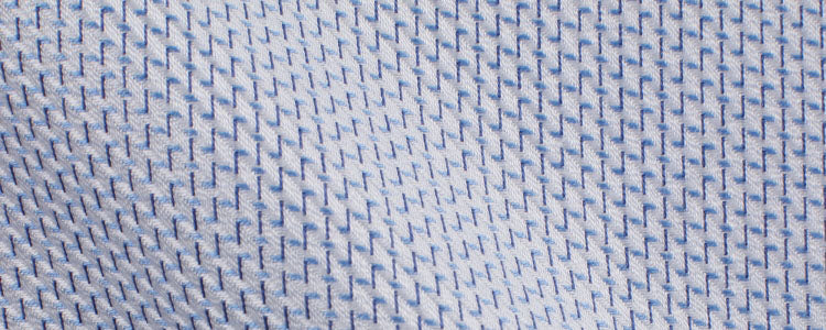 White/Blue ZigZag Dobby | 90/2