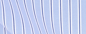 Light Blue Reverse Multi Stripe Two Ply Broadcloth