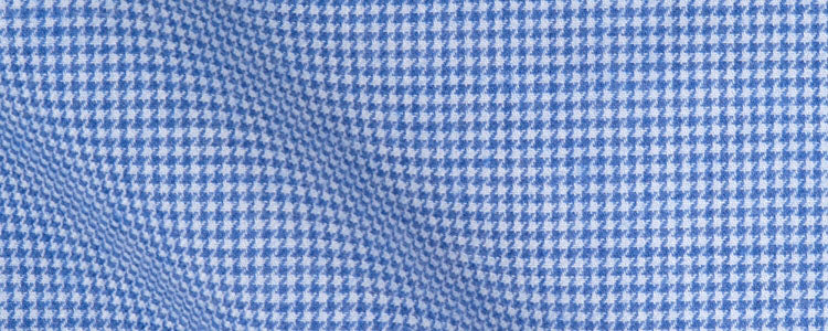 Blue Micro-Houndstooth Lightweight Flannel