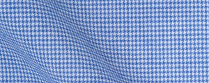 Blue Micro-Houndstooth Lightweight Flannel