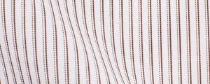 White/Brown Combination Pinstripe | 120/2 Broadcloth