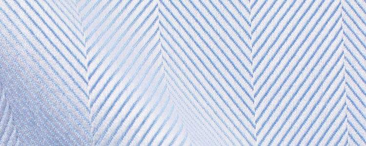 Blue Large Satin Herringbone | 90/2