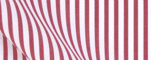 Dark Red University Stripe Broadcloth | 120/2