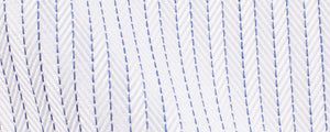 White/ Blue Stripe Herringbone | 90/2