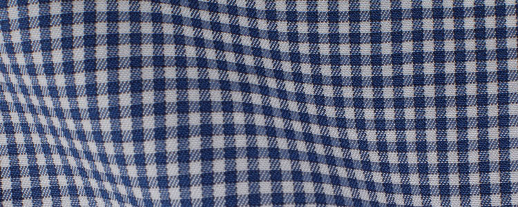 Navy Micro Gingham Twill