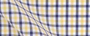 Yellow/Navy Mini Gingham Broadcloth