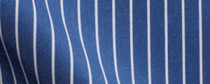 Navy Reverse Stripe Cotton/Tencel