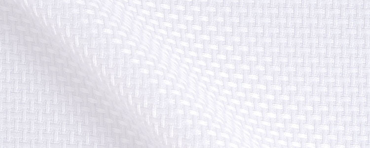 White Tone on Tone Basketweave Jacquard