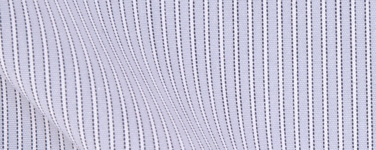 Grey Reverse Border Stripe Two Ply Broadcloth