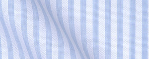 Light Blue Fine Royal Oxford University Stripe