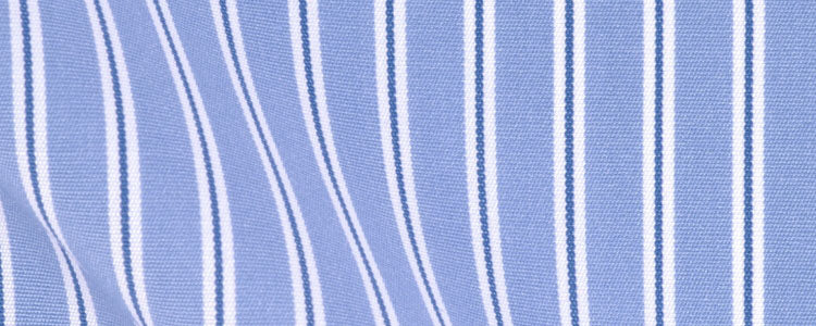 Blue Reverse Multi Stripe Two Ply Broadcloth