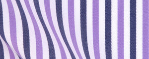 Purple/Navy/White Classic Bengal Stripe Two Ply Broadcloth