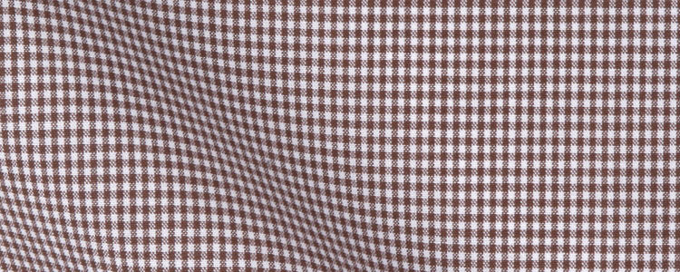 Brown Micro Gingham Check Broadcloth