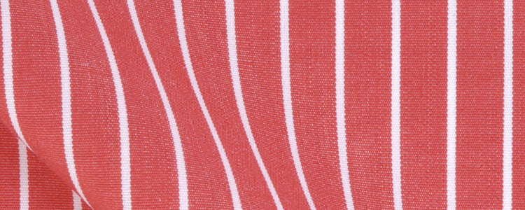 Red Reverse Stripe Broadcloth | 120/2