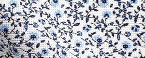 Floral Print Etamine Weave