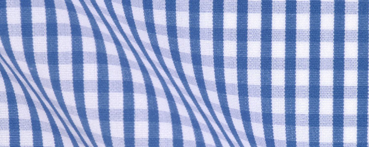 French Blue Gingham Broadcloth | 120/2