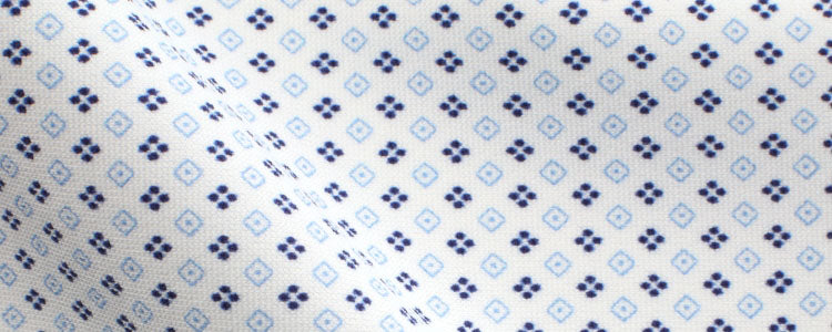 Blue Abstract Diamonds Print High Performance Stretch