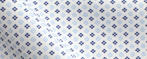 Blue Abstract Diamonds Print High Performance Stretch