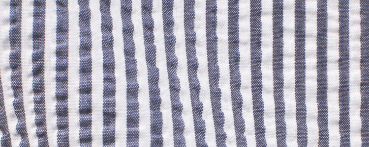 Grey University Stripe Seersucker