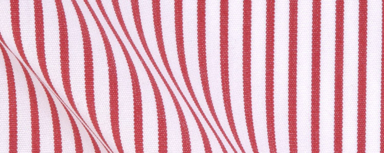 Red Classic Stripe Two Ply Broadcloth