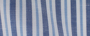 Blue/Navy Stripe Cotton/Linen Easy Wear | Easy Care