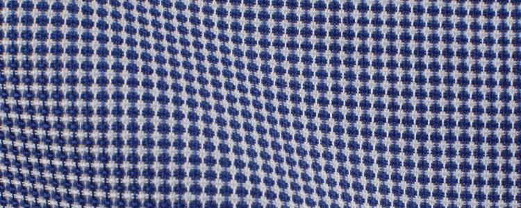 Navy Circles Etamine Weave