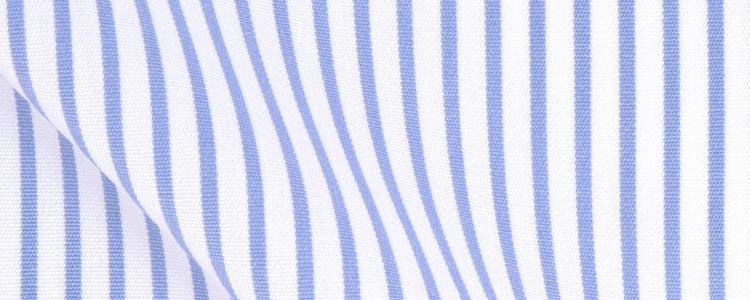 Blue Classic Stripe Two Ply Broadcloth