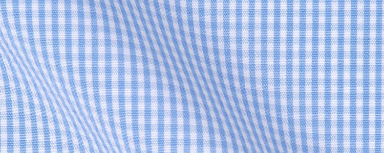 Blue Mini Gingham Two Ply Broadcloth