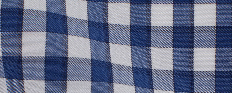 Navy Gingham Twill