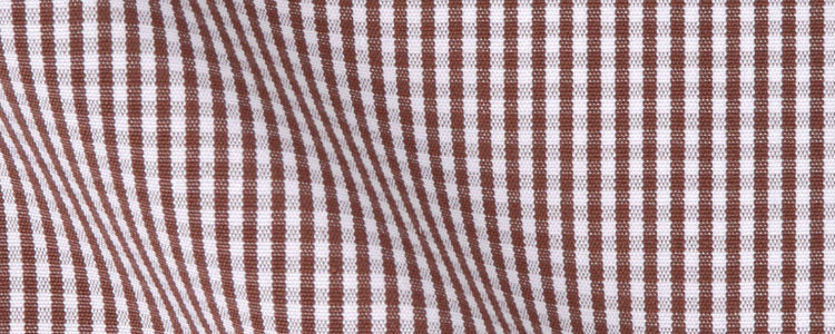 Brown Mini Gingham Two Ply Broadcloth