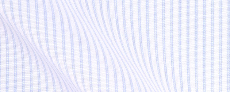 Light Blue Double Bar Stripe Two Ply Broadcloth