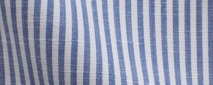 Navy Stripe Cotton/Linen Easy Wear | Easy Care