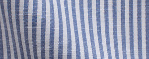 Navy Stripe Cotton/Linen Easy Wear | Easy Care