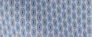 White Blue Abstract Print Broadcloth