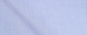 Light Blue Fine Herringbone | Certified Organic Cotton